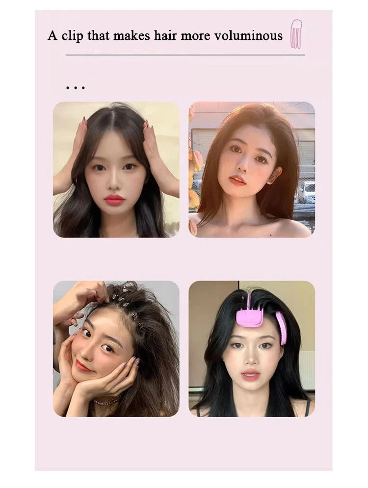 Curling Bangs Volumizing Hair Clip No Heat Root Lift for Women Natural Hair Care Styling Tools DIY Hair Styling Fluffiness Tool