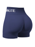 Ladies' seamless, high-elastic three-point fitness letter-shaped shorts, high-waisted peach-buttock sports hip-lifting shorts