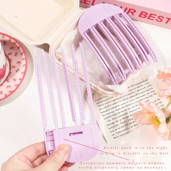 Curling Bangs Volumizing Hair Clip No Heat Root Lift for Women Natural Hair Care Styling Tools DIY Hair Styling Fluffiness Tool
